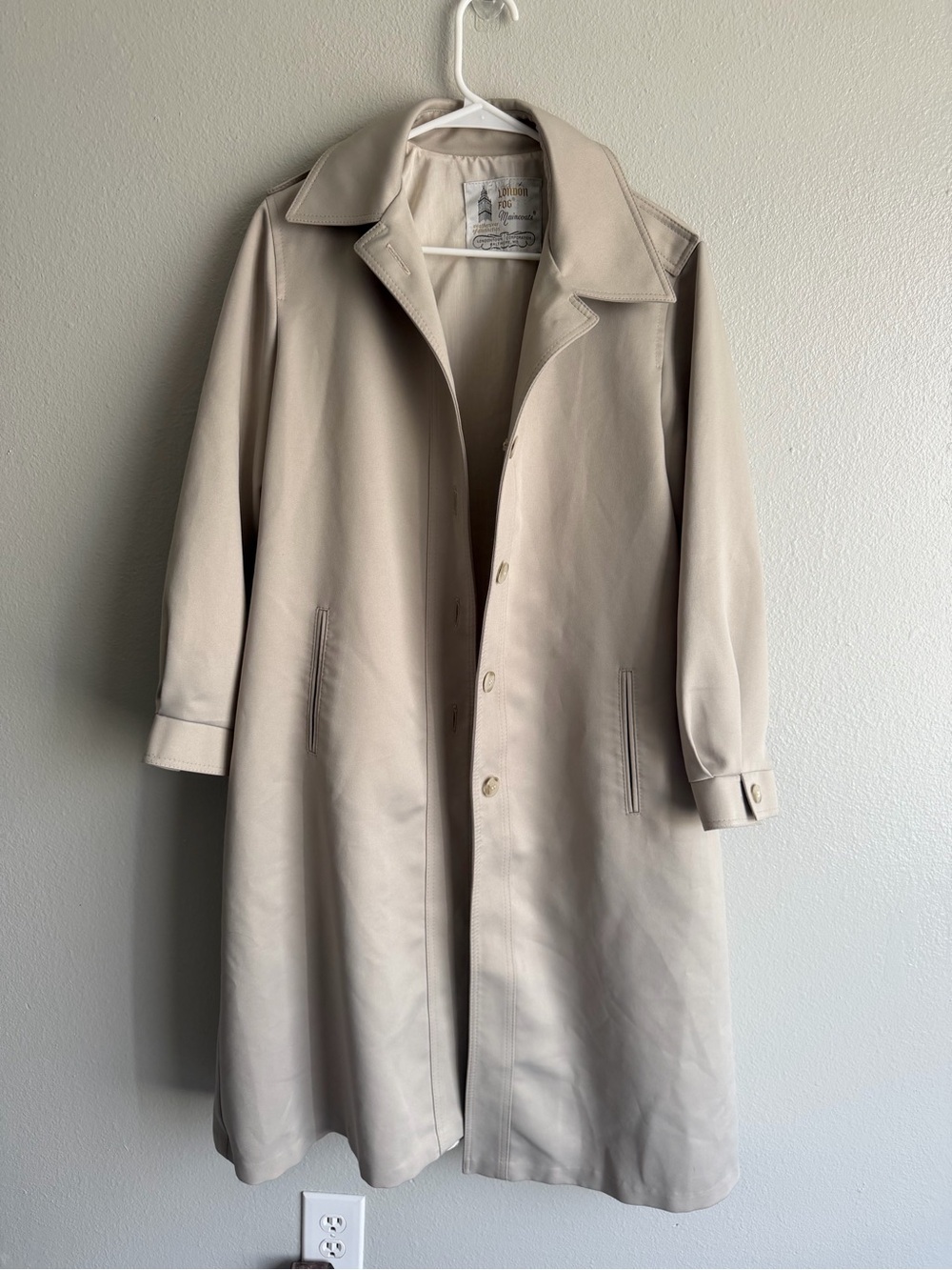 Vintage London Fog Light Beige Trench Coat